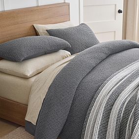 Washed Waffle Weave Duvet Cover