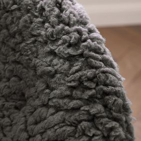 Jumbo Sherpa Warm Charcoal Hang-A-Round Chair