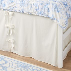 LoveShackFancy Vaulted Twin XL Bows Bedskirt