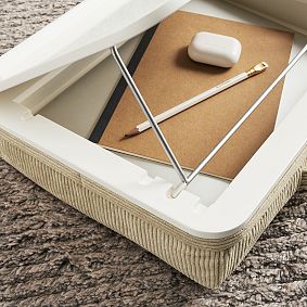 Adjustable Corduroy Lapdesk with Storage-Sand