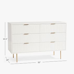 Jennings 6-Drawer Wide Dresser (52w x 20d&quot;)