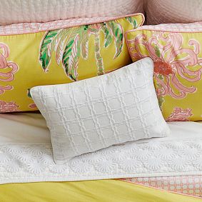 Lilly Pulitzer Embroidered Caning Lumbar Pillow Cover