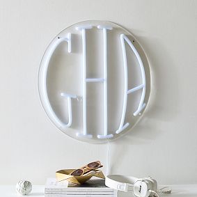 Create Your Own - Circle Monogram Neon LED Wall Light