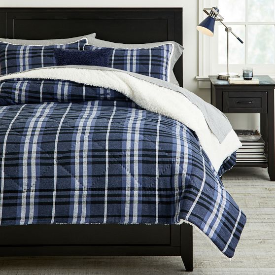 Basin Plaid Sherpa Comforter