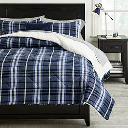 Basin Plaid Sherpa Comforter