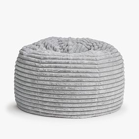 Large Channel Cloud Light Gray Bean Bag Chair