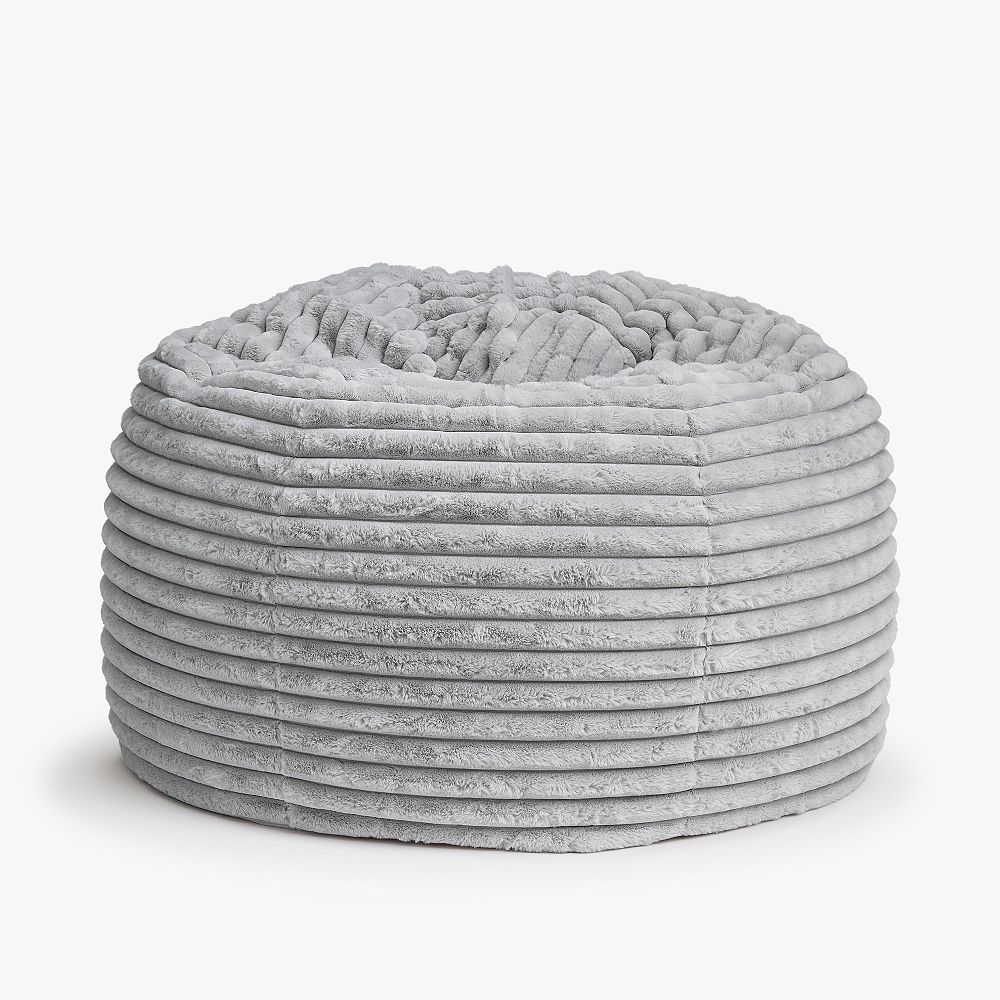 Large Channel Cloud Light Gray Bean Bag Chair