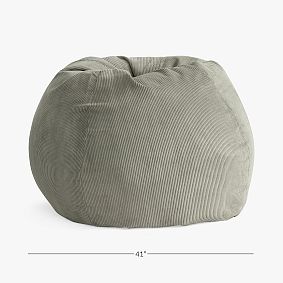 Large Corduroy Dusty Olive Bean Bag Chair Slipcover Only