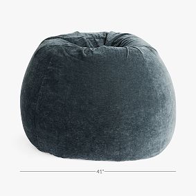 Large Rustic Chenille Slate Bean Bag Chair