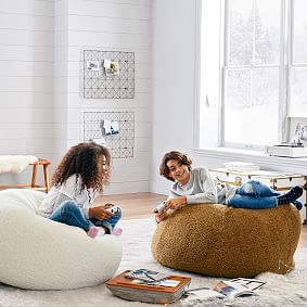 Large Teddy Bear Ivory Bean Bag Chair