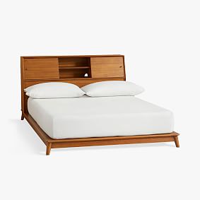 west elm x pbt Mid-Century Headboard Storage Platform Bed - Thumbnail 2