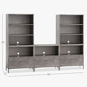 Locker 3-Drawer &amp; Cubby Tower Set (90&quot;)