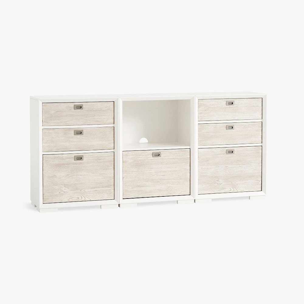 Callum Triple Mixed Shelf Low Storage Cabinet (75&quot;)