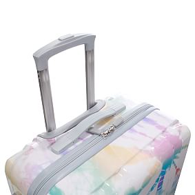 Channeled Hard-Sided Pastel Tie-Dye Carry-on Luggage