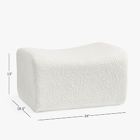 Chunky Boucle Ivory Laid Back Lounge Ottoman
