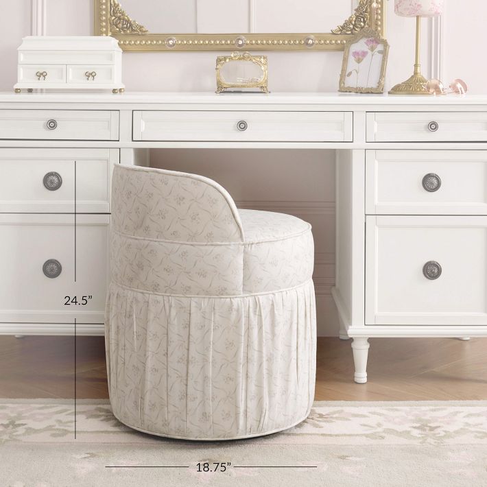 Loveshackfancy Leona Vanity Stool Vintage Charm Pottery Barn Teen