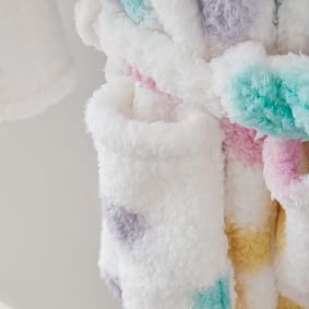 Rainbow Dot Cozy Sherpa Robe