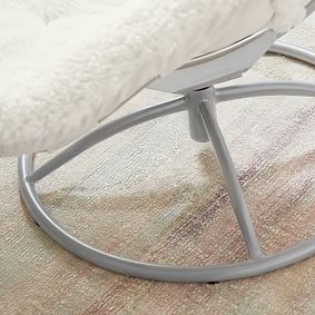 Sherpa Ivory Square Hang-A-Round Swivel Chair