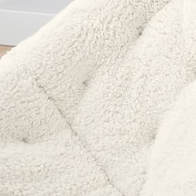 Sherpa Ivory Square Hang-A-Round Swivel Chair