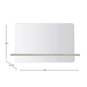 Wall Mirror with Shelf (40&quot;x24&quot;)