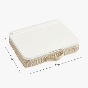 Adjustable Corduroy Lapdesk with Storage-Sand