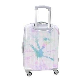 Channeled Hard-Sided Pastel Tie-Dye Carry-on Luggage