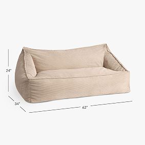 Corduroy Latte Double Modern Bean Bag Lounger
