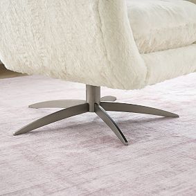 Faux Fur Ivory Glam Lounge Chair