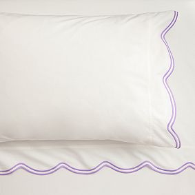 LoveShackFancy Embroidered Scallop Sheet Set