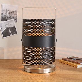 Perforated Cylinder Table Lamp (14")
