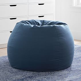 Large Canvada Ink Blue Indoor/Outdoor Bean Bag Chair