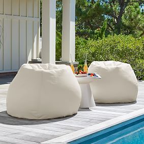 Large Canvada Natural Indoor/Outdoor Bean Bag Chair