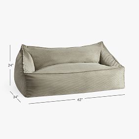 Corduroy Dusty Olive Double Modern Bean Bag Lounger