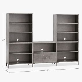 Locker 1-Drawer &amp; Mixed Cubby Tower Set (90")