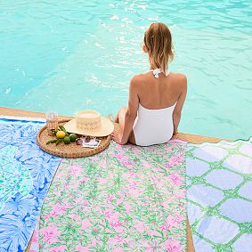 Lilly Pulitzer Floral Beach Towel UPF 50+