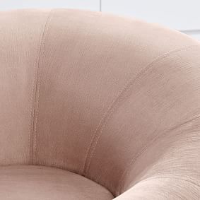 Lustre Velvet Dusty Blush Groovy Swivel Chair