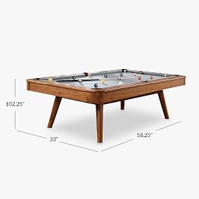 Mid-Century Modern Pool Table w/ Rack