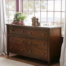 Chris Loves Julia Turned Wood 6-Drawer Dresser (56w x 19d")