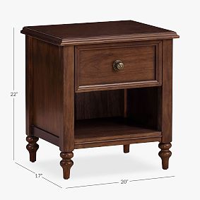 Chris Loves Julia Turned Wood Nightstand (20&quot;)