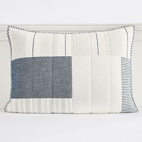 River Stripe Patchwork Sham