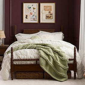 Chris Loves Julia Turned Wood Bed