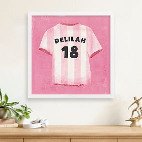 Minted&#174; Personalized Jersey Girl Wall Art by Kamala Nahas