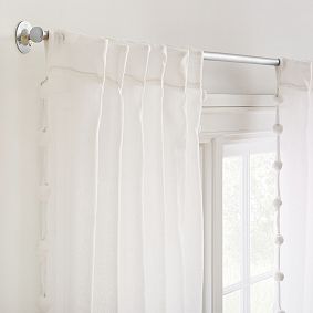 Pom-Pom Light-Up Sheer Curtain