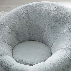 Faux Fur Quarry Groovy Swivel Chair