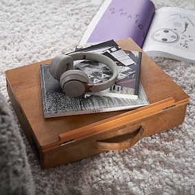 Vegan Leather Caramel Walnut Charging Lapdesk