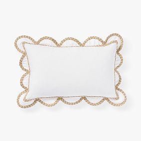 Open Box: Scallop Jute Pillow Cover, 14&quot; x 22&quot;