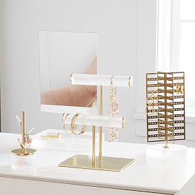 Ava Frosted Acrylic Double Bar Jewelry Stand