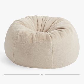 Large Faux Fur Fawn Bean Bag Chair