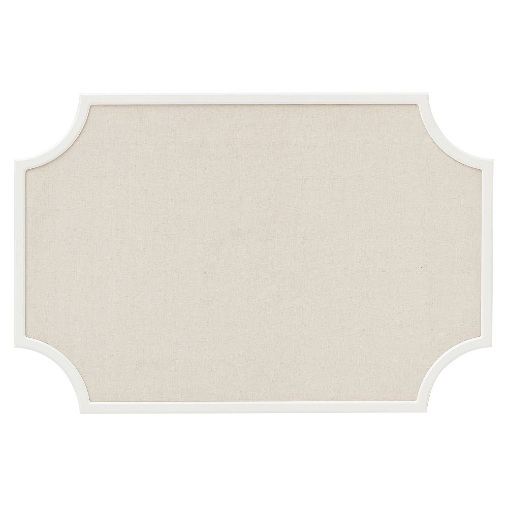 No Nails Scallop Framed Pinboard (24"x36") - 24"x36", Simply White