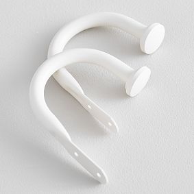 Classic Brushed Nickel Holdbacks, Set of 2